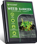 Heavy Duty Weed Barrier Fabric, 3 Feet By 50 Feet, 3.2 Ounces Landscape Workhorse for garden use showing packaging and fabric detail.