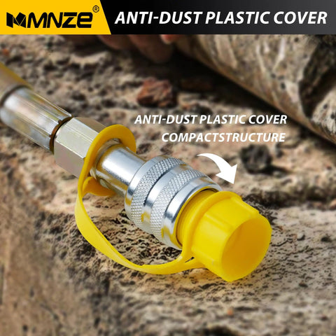 Anti-dust plastic cover on the Beefy High Pressure Portable Manual Hydraulic Pump With Optional Gauge Lifts Cylinders And Jacks