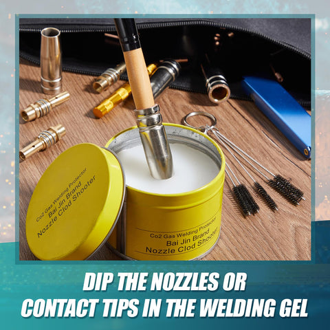 All-in-One MIG Welding Gun Maintenance Kit For MB15 And 15AK Torch, anti-spatter gel with gas nozzles and cleaning tools
