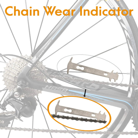 Chain Wear Checker Tool For 7 To 12 Speed Chains, Quick Indicator Of 0.75 Percent Or 1 Percent Stretch in bike use