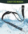Universal Golf Cart Dog Leash And Pet Safety Harness With Quick Snap Backrest Clip submerged in water, showcasing heavy-duty nylon.