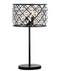 Oil Rubbed Bronze 22.5 Inch Two Light Table Lamp With Crystal Spheres Modern Glam Nightstand Lamp UL Listed LED Bulbs Included