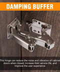 Two Pack 170 Degree Concealed Door Hinges For Corner Kitchen Cabinets, Full Overlay Replacement Hardware With Damping Buffer