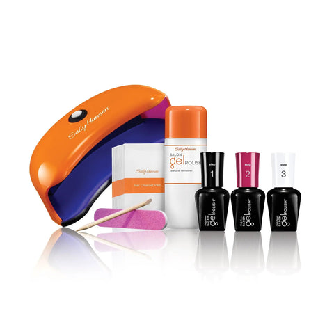 Gel Nail Starter Kit with LED lamp, gel polishes, file, and cleanser for at-home mani up to 10 salon quality gel manicures two weeks wear no chips mirror shine easy application pro grade gel polish kit for long lasting manicures that delivers salon shine every time.