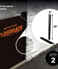 Flood Gate Side Rails For Wall Mount Black Two Pack Smooth Wall Transition And Sealed Fit Mounts Firmly And Stays Put