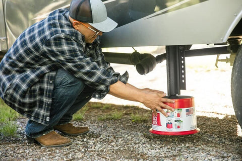Heavy Duty Trailer Jack Blocks 2 Pack With Magnets For RVs And Trailers, Leveling Stabilizers And Jack Stands