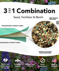 Easy Grow Wildflower Seed Mat Delivers 40 Sq Ft Of Annual And Perennial Mix On Eco Friendly Bio Fabric For Spring Planting