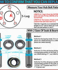 Diagram of Trailer Hub Kit 5 On 4.5 Inch 2000 Lb Axle 5 Lug Trailer Hub Fits 1 Inch And 1-1/16 Inch Spindles with seals and bearings.