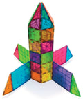 Classic 100 Piece Magnetic Construction Set With Translucent Geometric Shapes In Six Colors For Open Ended Building And STEM Fun