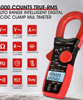Clamp Meter Multimeter With True RMS, 2000A AC DC Current, 6000 Counts, Bluetooth Data Logging To 570Y App, measures voltage and NCV