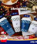 20 Oz Disposable Coffee Cups With Lids, Sleeves And Stirrers, Two Color Leaf Print Set For Home Office Cafe, holiday display