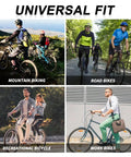 Universal fit bicycles showing mountain biking, road biking, recreational cycling, and work commuting.