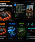 Eight Inch Rugged Android Tablet Built Tough For Warehouse Logistics Crews Features Rock Solid 4G LTE Dual Sim IP69K Waterproof Dust Proof Build showing Qualcomm QCM4290 processor.