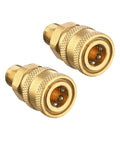 Brass pressure washer quick-connect couplers, female NPT to male thread, 1/4 in, 5000 PSI, 2-pack