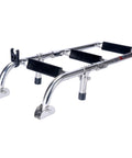 3 Step Stainless Steel Stern Mount Pontoon Boat Ladder With Rubber Grips for easy water entry, folded compact view