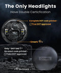 Comparison of DOT approved and fake sealed beams from Pair Of 7 Inch Led Headlights With Hi Low Beams Plug And Play 10000 Lumens High 7000 Lumens Low Anti Glare Sealed Beam Dot Approved For Jeep Wrangler JK JKU TJ LJ Chevy Ford GMC Dodge Mazda Nissan VW And More.