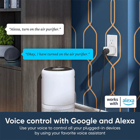 Smart WiFi Plug 2.4GHz That Works With Alexa And Google Assistant IFTTT No Hub Needed One Pack White Remote Control connected