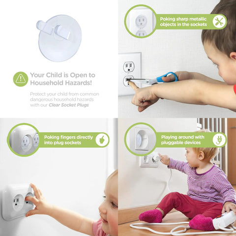 36 Pack Clear Outlet Covers Dielectric Plastic Plugs For Electrical Sockets Baby Proofing Wall Socket Protectors Kid Safe