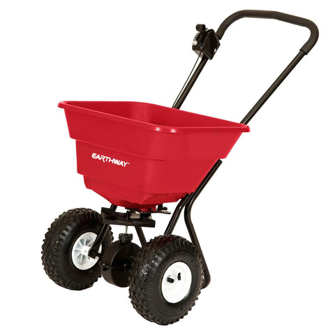 Big 80lb Capacity Broadcast Spreader For Lawns And Seeds With Rustproof Poly Hopper Pre Assembled Adjustable Drop Rate Pro Grade Fertilizer