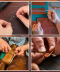 Two Roll Waxed Thread Sewing Kit With Seven Hand Needles used for diy upholstery, carpet, and leather shoe repairs