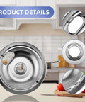 Chrome Stove Burner Drip Pan Set For Electric Ranges Includes Two 6 Inch And Two 8 Inch Drip Bowls Heavy Duty Chrome Plated Steel