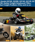 Racing go-kart with centrifugal clutch for 3/4 bore, 10 tooth, fits Predator 212 Honda GC GX engines and mini bike, ATV, lawn mower.