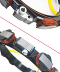 Alternator Stator Kit For 18 To 24 HP Lawn Mowers With 10 To 16 Amp Charging, close-up view of coils and hardware