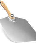 OUII aluminum pizza peel, 12x14 in, foldable wooden handle
