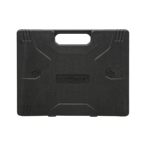 Black carrying case for Krome Universal Gun Cleaning Kit 35 Piece Set For Rifles Shotguns And Pistols With Brass Rods