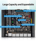 Hella Quiet Firewall Appliance Mini Pc With Intel J6413 Processor interior view showing large capacity and expansion slots.