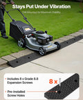 Lawn mower on Two Pack Heavy Duty Rubber Curb Ramp With 2 Inch Rise For Cars SUVs Trucks And Trailers, 15 Ton Load Capacity