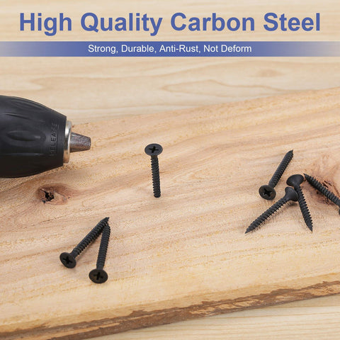 Size 6 Drywall Screws Set 150 Piece Phillips Wood Screws Assortment Carbon Steel Black Oxide Self Tapping Screws For Drywall