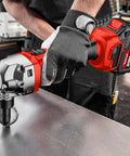 Cordless Beast Metal Nibbler 16 Gauge Cutter with 1900 RPM Brushless Motor cutting sheet metal, includes 4.0Ah battery and accessories