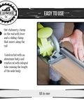 Cutting wood with Aluminum Pro Grip Clamp Straight Edge Wood Cutting Guide For Table Saw Up To 50 Inches