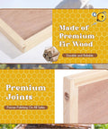Close-up of premium fir wood and joints from 2 Pack Telescoping Beehive Cover Kit with Inner Covers and Feeding Jar Lids.