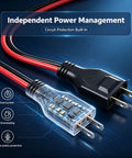 Heavy Duty 50 Amp Extension Cable 8 Awg Copper Bidirectional Fast Charging Cord with built-in circuit protection.