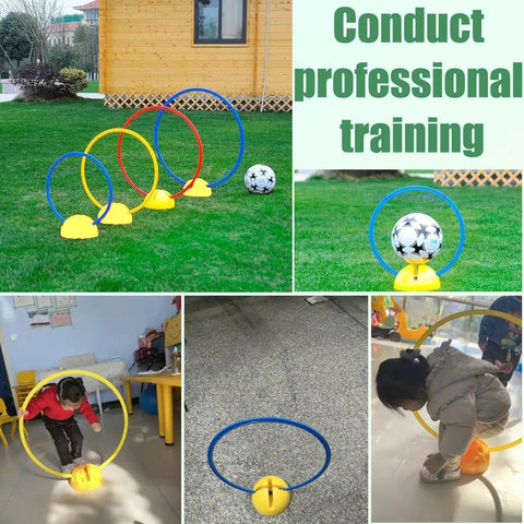 Drone Obstacle Course Gate Kit With Three Easy Assemble Hoops In Various Sizes For Quadcopters And UAVs on grass and indoors
