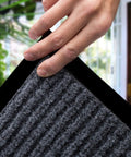 Close-up of Heavy Duty Rubber Door Mat 3 By 5 Feet For Indoor Outdoor Use Waterproof And Easy Clean Entry Mat Traps Dirt And Moisture
