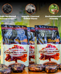 Starter Kit With Natural Sugar Maple Charcoal Chips And Stainless Steel Grid Delivers True Charcoal BBQ Flavor On Gas Grills