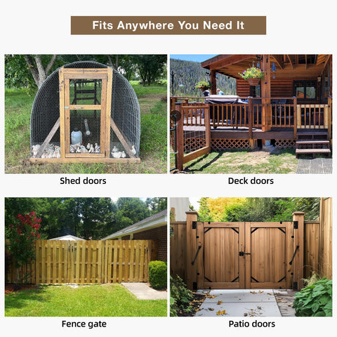 No Sag Gate Kit With Self Closing Hinges And Corner Brackets For Outdoor Garden Backyard Wooden Fence Deck Porch Gate Hardware