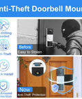 No Drill Anti Theft Doorbell Mount For Video Doorbells Compatible With Tapo Cameras securing door against theft