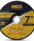 Heavy Duty 7 Inch Cut Off Wheels 20 Pack For Metal And Stainless Steel Fast Cutting Discs That Fit Any Angle Grinder 7 Inch By 1 Sixteenth Inch By 7 Eighth Inch