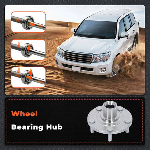 Wheel Hub Kit for Mitsubishi Outlander Sport 4WD 2011-2018, includes bearings to cushion vibrations and improve ride quality.