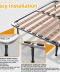 Set Of Four Heavy Duty Metal Bed Support Legs With Adjustable Height From 7 To 13 Inches shown for easy installation on a bed frame.
