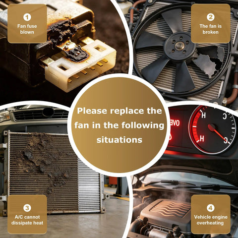 Premium Radiator Cooling Fan Assembly Oem Replacement Fits 2005 2013 Volkswagen Jetta Golf displaying common fan failure issues.
