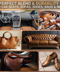 Brown Leather Repair Kit For Furniture And Auto Interiors With Quick Drying Adhesive To Fix Scratches Tears Holes And Peeling