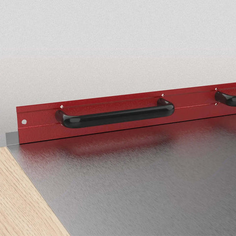 Heavy Duty 24 Inch 16 Gauge Steel Sheet Metal Folding Tool With Grips For Uniform Folds Built For HVAC Ductwork Red Finish