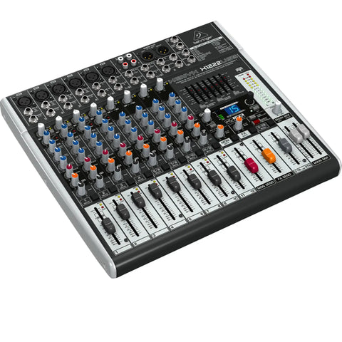 XenYX X1222USB Premium Sixteen-Input Two-By-Two Bus Mixer With Boutique-Quality Mic Preamps Four Pro-Grade Compressors