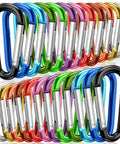 2 Inch Aluminum D Ring Carabiner Clip Set With Spring Loaded Gate Lightweight Strong for Outdoor Camping Keychains Gear Dope
