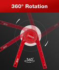 7.3 Inch Aluminum Miter Saw Protractor Angle Finder Tool with Sick Accuracy for Cutting Crisp Crown Molding Baseboard and Trim Corners in 360° rotation